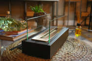 Foyer De Table Portable - Brasero Décoratif Pour Ambiance Cosy Intérieur/extérieur - Flamme LED Ou éthanol - Design Moderne - 12