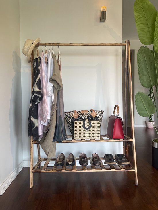 Double T Concept® Flora Clothing Rack Rustic